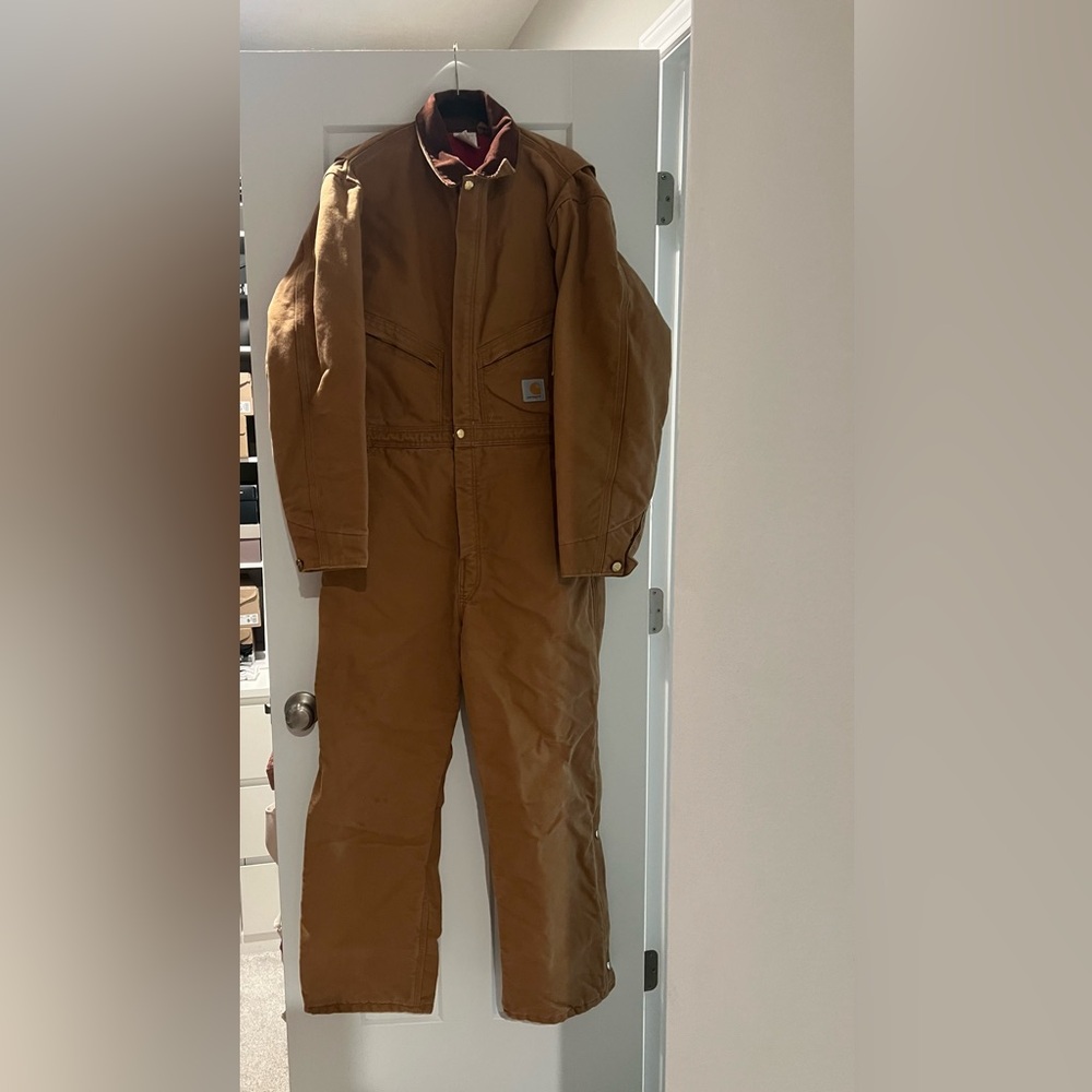 Carhartt Men's Washed Duck quilted lined Coverall
Made in the USA
